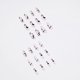 thumbnail image 2 of 24-Pack Women's Pressed Nails Fake Long Lines Black and White Water Wave Lines Color Block Wavy Nail Art DIY Manicure Tools Full Coverage Nail Sticker, 2 of 5