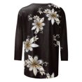 thumbnail image 5 of TSADFHJI T-Shirt à Manches Longues pour Femmes en Coton Hauts Mi-Longs Manches Trois-Quarts T-Shirts Graphiques T-Shirts Décontractés Col Rond Tunique S Blanc, 5 of 5