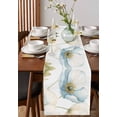 thumbnail image 2 of Table Runner Dresser Scarf 13 x 60 Inch Spring Plants Watercolor Blue White Poppy Flower Leaves Table Runners Non-Slip Heat Kitchen Dining Table Decor for Indoor Outdoor Home Party Decoration, 2 of 7