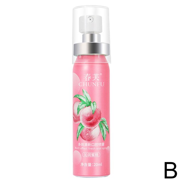 Spray ambientador de aliento portátil para hombre y mujer, artefacto de sabor a limón, uva y menta, besándose espray de boca de limpieza, 20ML