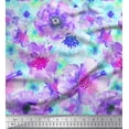 thumbnail image 1 of Soimoi Viscose Chiffon Fabric Flower Watercolor Print Fabric by The Yard 42 Inch Wide, 1 of 1