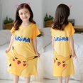 thumbnail image 1 of Pijamas infantiles de verano para niñas, lindos pijamas de manga corta con cuello redondo de dibujos animados, ropa de hogar holgada y delgada para niñas de talla mediana y niños mayores, 1 of 2