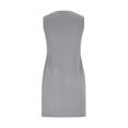 thumbnail image 5 of ClodeEU Women's Elegant V Neck Button Dress ,Wedding Guest Party Midi Dress Gray,Womens Plus L, 5 of 8