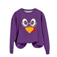 thumbnail image 1 of HNMKIU Chandail en Molleton Surdimensionné Femme Mignon Dinde Imprimé Action de Grâce Col Rond Chandail en Molleton Ajusté Chandail Tops Décontracté Manches Longues Chemises d'Entraînement Amples Blouse Tops Décontracté Manches Longues Chemises d'Entraînement, 1 of 4