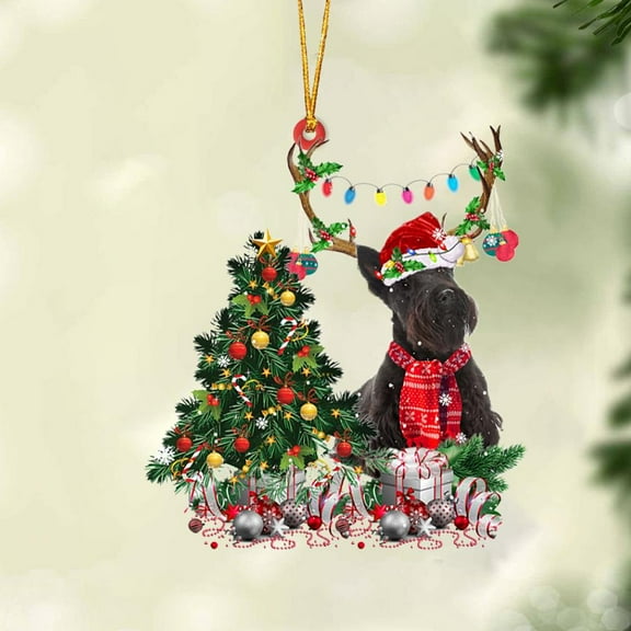 Acrylic 2D FLAT Scottish Terrier-Christmas Tree Gift Hanging Ornament