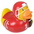 thumbnail image 2 of Patitos de goma para jugadores de fútbol (2 "") Patos de colores surtidos (rojo, verde, azul) Jugadores con cascos sosteniendo una pelota. #1 (paquete de 24), 2 of 4
