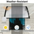 thumbnail image 6 of Yescom 2Pcs 40"x40" Door Window Awning Whole One-piece Polycarbonate UV30+ Outdoor Rain Snow Protection White Board, 6 of 9
