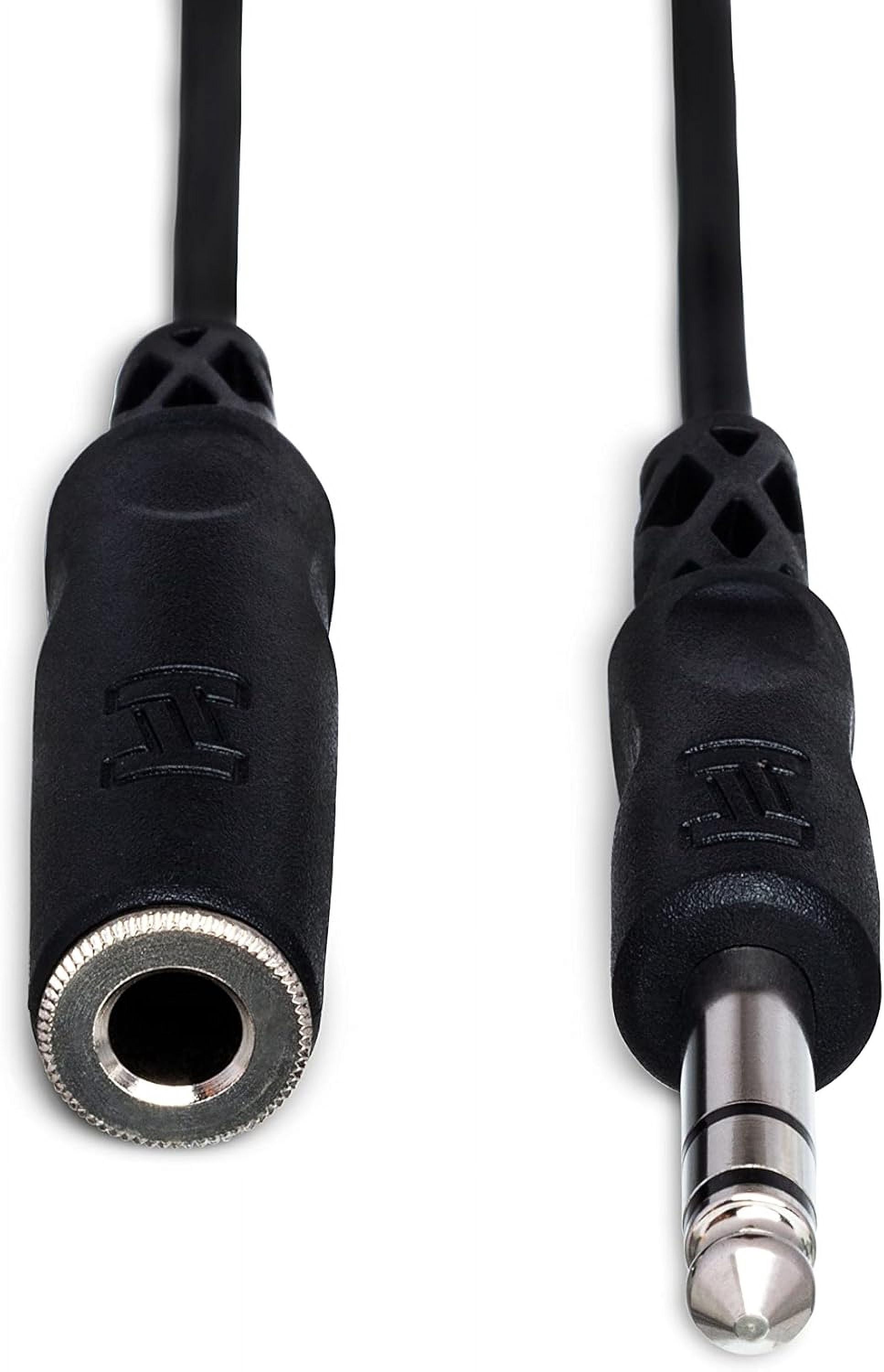 JJEAN-HPE-325C 1/4 Inch TRS to 1/4 Inch TRS Headphone Extension Cable, 25 Feet