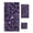 DarkViolet, variant on Boho Purple Floral Towel Set of 3, Soft Microfiber Bath Towels, Hand Towel, Washcloths, Farmhouse Botanical Vintage Paisley Flower Quick-Dry Absorbent Towels for Bathroom Kitchen Hotel Beach Gym Spa