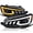 Black Housing Clear Lens, variant on Spec-D Tuning Black Smoke Switchback Projector Headlights w/ Sequential LED Turn Signal and Startup Animation Compatible with 2015-2021 Subaru WRX STI, Left + Right Pair Headlamps Assembly