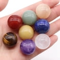 thumbnail image 5 of Cuentas redondas de labradorita de 20 mm para hacer joyas por uno mismo, sin agujeros perforados, sueltas, con energía curativa, bonitas bolas de cristal de piedra, 5 of 5