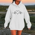 thumbnail image 2 of Cute Heart Hoodies for Women Plus Size Fleece Pullover Drawstring Oversized Sweatshirts Teen Girls Casual Loose Fit Long Sleeve Tops Fall Winter Fashion Sweaters Outfits with Pocket, 2 of 6