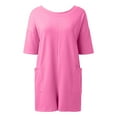 thumbnail image 3 of Women Summer Oversized Tee Romper Backless Loose Polyester Beach Casual, 3 of 5