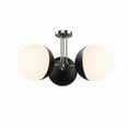 thumbnail image 5 of Modway Stellar 3-Light Metal and Glass Semi-Flush Ceiling Light in Opal/Nickel, 5 of 7