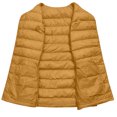thumbnail image 6 of Xyxonk Women's Lightweight Quilted Puffer Vest V Neck Slim Fit Button Down Padded Gilet Thermal Sleeveless White Duck Down Coat Outerwear,Ginger 2XL, 6 of 8