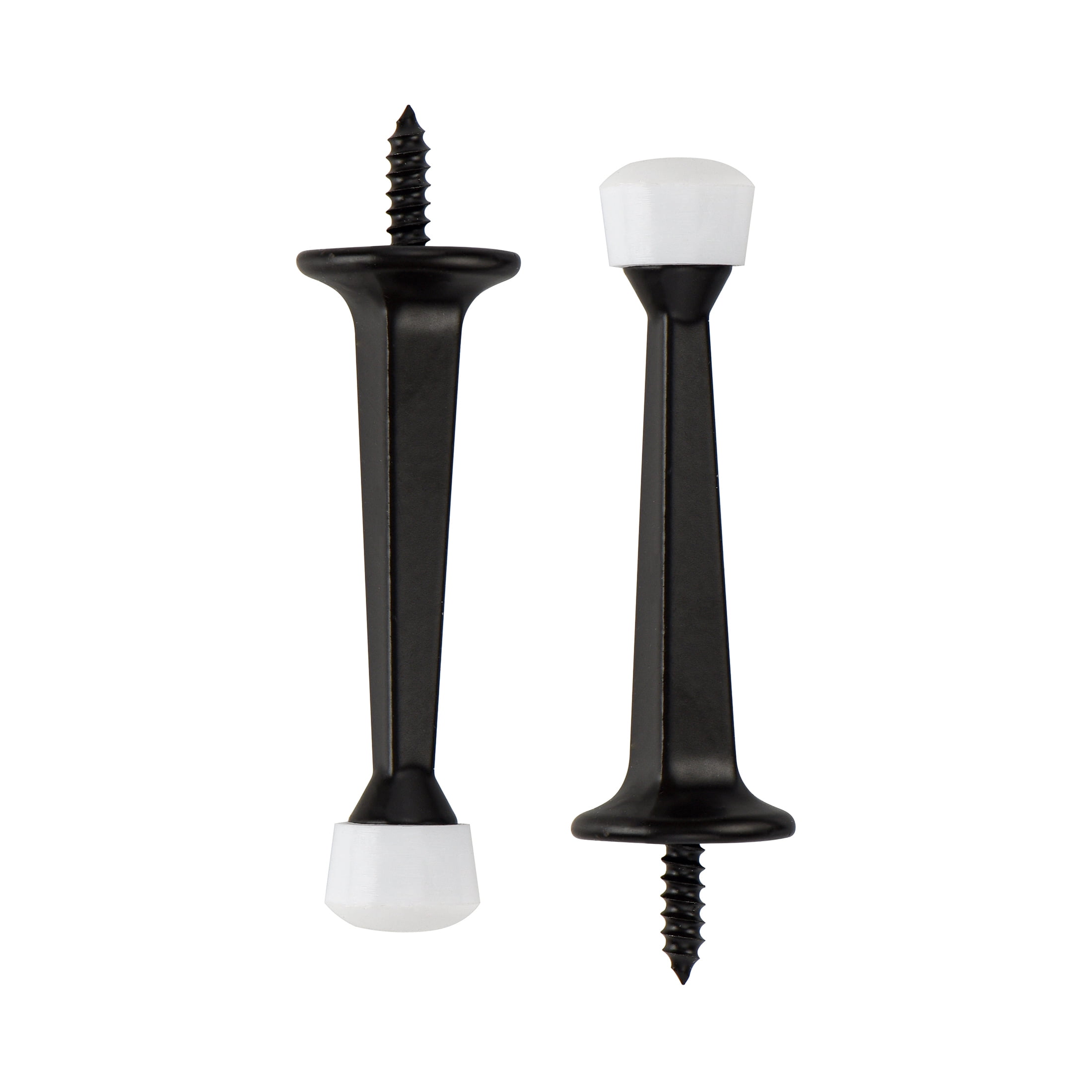 (2 pack) Hyper Tough New Screw-in Solid Doorstop, Oil Rubbed Bronze, 2 Pack, 0.984 X 0.984 X 3.63 inch