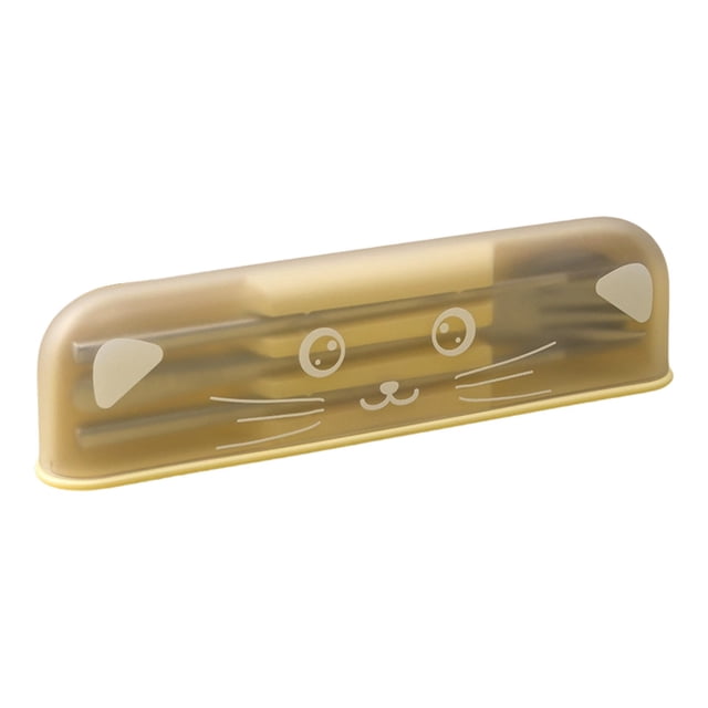 Juego de vajilla portátil con tenedor, cuchillo, cuchara y palillos de acero inoxidable apto para alimentos para adultos, ideal para viajes, oficina, escuela o almuerzo. Incluye una linda caja de