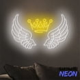 thumbnail image 5 of Handmadetneonsign Wings Neon Sign, Angel Wings with Crown Led Sign, Home Bar Wall Party Decor, Angel Wings Wall Art 79313, 5 of 5