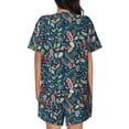 thumbnail image 6 of Fotbe berry Nuts Leaf Print Pajama Set for Women 2 Piece Loungewear Short Sleeve Tops and Shorts Set Soft Sleepwear-XX-Large, 6 of 7