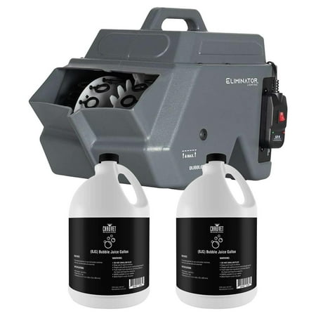 ADJ Bubbletron XL Portable Bubble Machine Packaged with (2) Gallons Universal Bubble Machine Refill Fluid