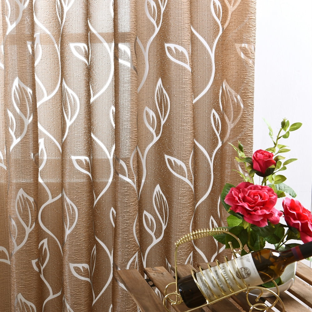39 98 inches Polyester Semi-Blackout Grommet Top Window Curtain Panel X7K2 