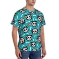thumbnail image 2 of Bixox Men's Skull Cat Printed Short Sleeve Skinny Athletic T-Shirt, 2 of 6