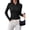 Black, variant on PRETTYGARDEN Womens Long Sleeve Shirts Fall V Neck Cross Wrap Going Out Top Ribbed Ruched Fitted Business Casual Clothes