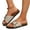 Grey, variant on Cork Flats Slides Sandals for Women 2025 Summer Beach Fashion Buckle Memory Foam Slip on Slippers