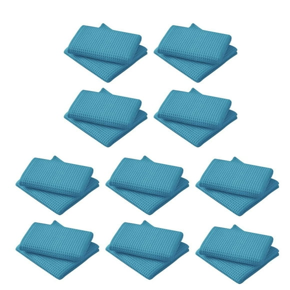 adviicd Kitchen Water Absorbent Lint Dishwashing Cloth Cleaning And Decontamination Scouring Pad Household Household Quick Drying Cleaning Rag 10PC Blue,F