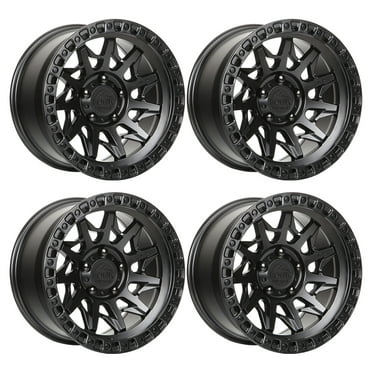 4 x Lock Offroad Lunatic Matte Black Wheels 6x139.7 18x9 -12et Truck Suv Rims