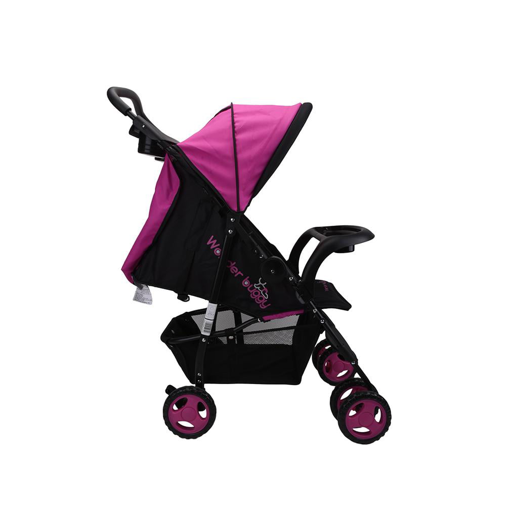 Buy Wonder Products Roadmate Multi Position Compact Stroller with Canopy,Basket & Toy Tray Pink 