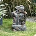 thumbnail image 2 of Jeco 26" Hand Painted Rock Fountain With LED Light, 2 of 6