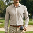 thumbnail image 2 of Business Casual Work Shirts for Men Lightweight Breathable Long Sleeve Textured Button Down Collared Dress Shirt, 2 of 5