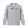 thumbnail image 2 of Girls Long Sleeve Polo Shirts Peter Pan Collar School UniformTops, 2 of 4
