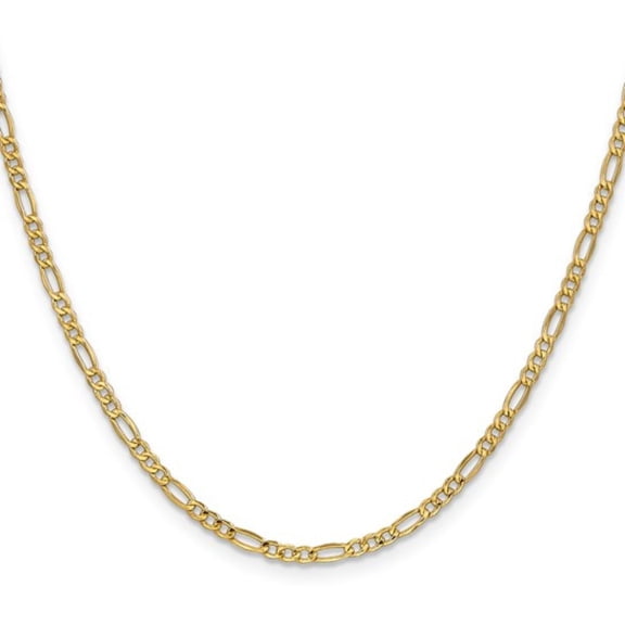DewberryDiamonds 10K Yellow Gold Figaro Chain 18 inch Mens Chain