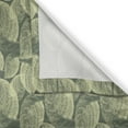 thumbnail image 3 of Ambesonne Abstract Kitchen Curtains, Autumn Leaves Line Art, 55"x45", Reseda Green Pale Green, 3 of 3