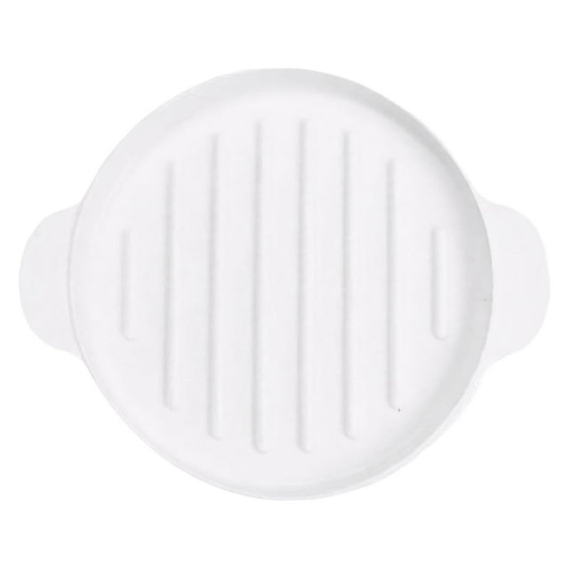 Plateau Micro-Ondes Cuiseur Micro-Ondes 9.5x7.8in Plateau Micro-Ondes Rond Poêle en Silicone pour Four avec Poignée Cuiseur Rainuré pour Maison Restaurant