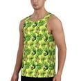 thumbnail image 2 of Fotbe Kiwi and Avocado Pattern Men's Quick Dry Workout Tank Top Gym Muscle Tee Fitness Bodybuilding Sleeveless T Shirt Breathable Workout Shirt-X-Large, 2 of 9