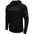 thumbnail image 2 of Men's Colosseum Black Clemson Tigers OHT Military Appreciation Hoodie Long Sleeve T-Shirt, 2 of 4