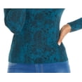 thumbnail image 3 of Thalia Sodi Women's Jacquard Cold Shoulder Sweater Green Size XX-Large, 3 of 3