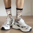 thumbnail image 4 of Uemuo Western Desert Cowboys3 Pattern Women's Crew Socks, Soft Durable Breathable Moisture-Wicking with Odor Control Cotton socks, 4 of 9