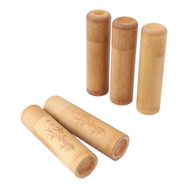 Recipiente De Té, Lata De Té De Bambú De 5 Piezas De 12 Cm De Longitud Para Granos De Café Nueces