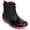Black/Hot Pink, variant on Womens Skippy Lace-Up Quilted Rain Boots