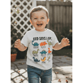 thumbnail image 2 of Argulvti T-Shirt d'Été pour Petits Garçons, Manches Courtes à la Mode, Col Rond, Imprimé de Lettres Dinosaure, 2 of 7