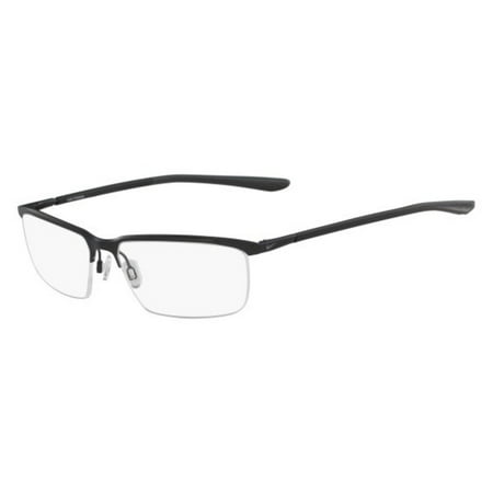 Nike Men's Eyeglasses 6071 003 Satin Black Half Rim Titanium Optical Frame 59mm