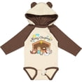 thumbnail image 3 of Inktastic Merry Christmas Cute Nativity Scene Boys or Girls Long Sleeve Baby Bodysuit, 3 of 5