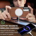 thumbnail image 5 of LC.IMEEKE For Samsung Galaxy A54 5G Magnetic Case Compatible with MagSafe Leather TPU Back Cover - G, 5 of 5