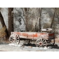 thumbnail image 2 of Eggers, Julie 32x25 Black Ornate Wood Framed with Double Matting Museum Art Print Titled - Colorado Old red wagon, 2 of 4