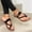Black, variant on BONIXOOM Beach Sandals For Woman Clearance Buckle None V-Day Casual Summer Shoes For Women Black Size 9