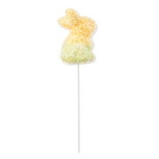 Way to Celebrate Easter Yellow and Green Ombre Tinsel Bunny 10" Decorative Pick